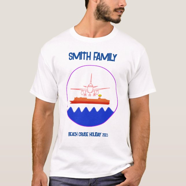 Beach Family Reunion Custom Cruise Summer Vacation T-Shirt (Front)