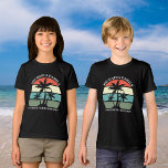 Beach Family Reunion Palm Tree Sunset Kids<br><div class="desc">Cute matching summer family reunion beach vacation kids tri-blend t-shirts for children to wear on an island cruise or tropical seaside trip. Features beautiful palm trees in front of a pretty ocean sunset. Perfect custom tees for all the boys and girls in a group to match. Customise with the name...</div>