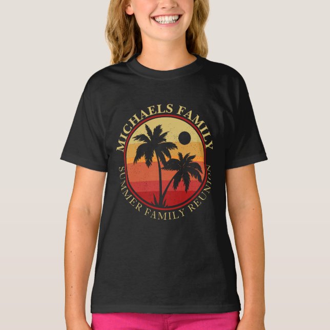 Beach Family Reunion Sunset Island Vacation T-Shirt (Front)