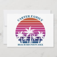 Beach Family Reunion Tropical Palm Tree Custom