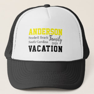 Beach Family Vacation Matching Summer Trucker Hat