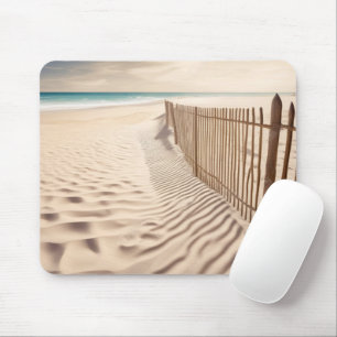 Beach Fence In Sand Mouse Mat