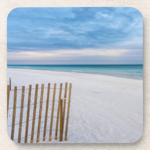 Beach Fence Morning Destin Florida Coaster Set