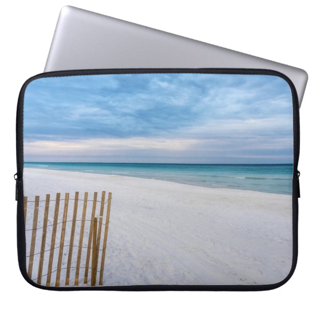 Beach Fence Morning Destin Florida Laptop Sleeve (Front)