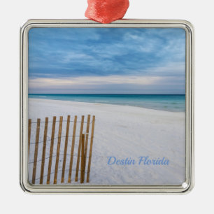 Beach Fence Morning Destin Florida Ornament