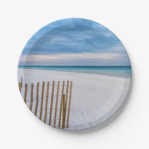 Beach Fence Morning Destin Florida Paper Plates