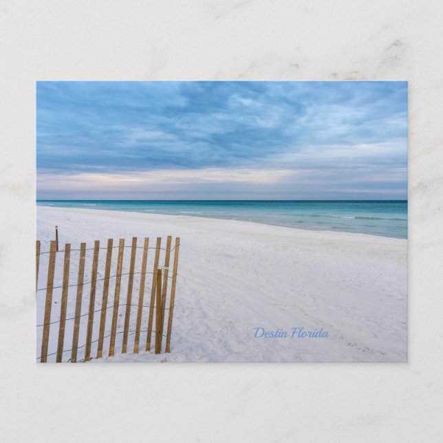 Beach Fence Morning Destin Florida Postcard (Front)