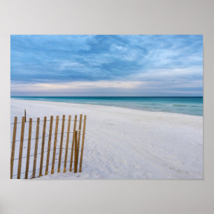 Beach Fence Morning Destin Florida Poster