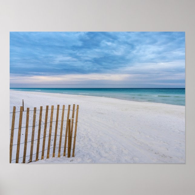 Beach Fence Morning Destin Florida Poster (Front)