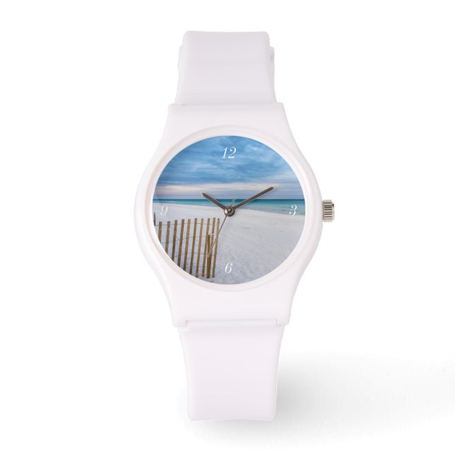 Beach Fence Morning Destin Florida Sporty Watch (Front)