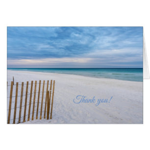 Beach Fence Morning Destin Florida Thank You Card