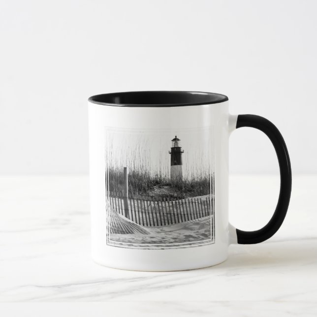 Beach Fences And Lighthouse Mug (Right)