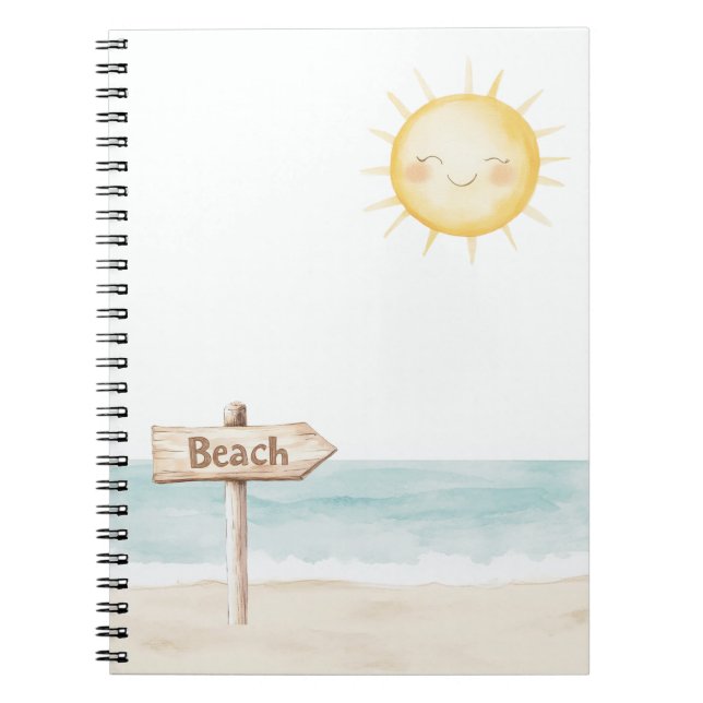Beach Find Your Happy Sun Notebook (Front)
