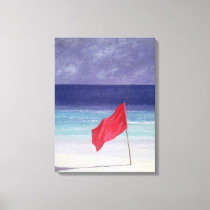 Beach Flag - Storm Warning 1985 Canvas Print