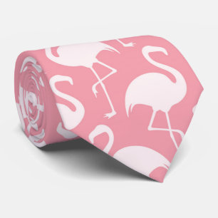 Beach Flamingo pattern fun tie