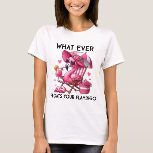 Beach Flamingo Shirt   Pink Summer Vibes Tee