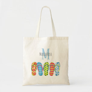 Beach Flip Flops Cute Girly Ocean Casual  Tote Bag
