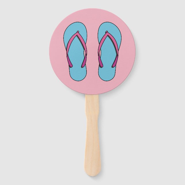 Beach Flip Flops Hand Fan (Front)