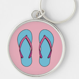 Beach Flip Flops Key Ring