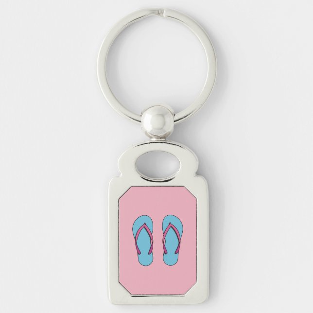 Beach Flip Flops Key Ring (Front)