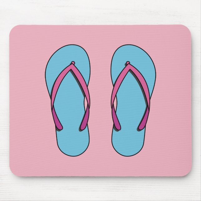 Beach Flip Flops Mouse Mat (Front)