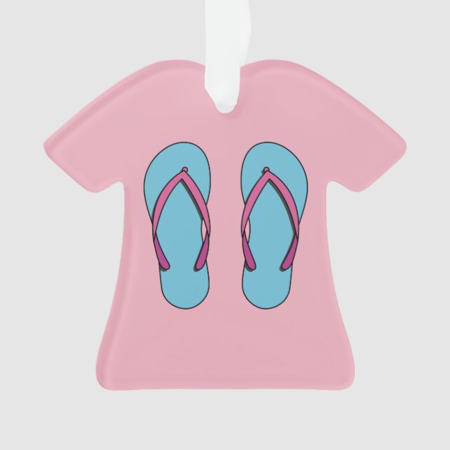 Beach Flip Flops Ornament (Front)