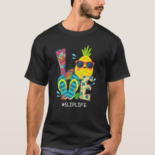 Beach Flip Flops Pineapple Summer Vacation Love Sl T-Shirt