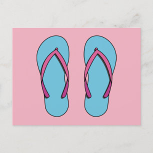Beach Flip Flops Postcard
