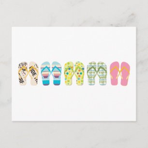 Beach Flip Flops Postcard