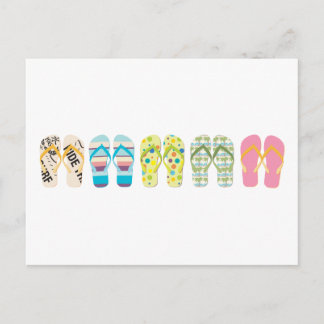 Beach Flip Flops Postcard