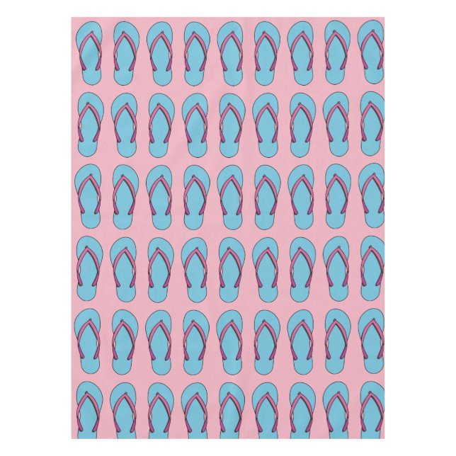 Beach Flip Flops Tablecloth (Front)
