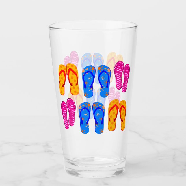 Beach Flip Flops Thongs Sandals Ocean Seaside Glass (Front)