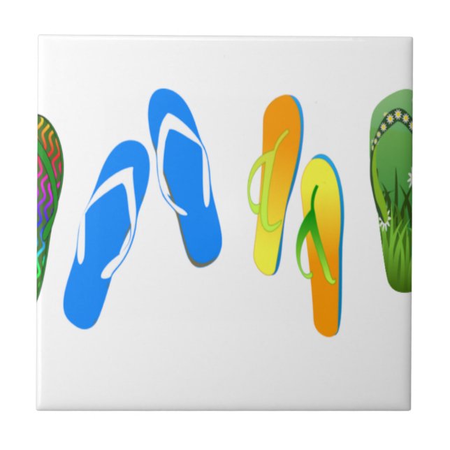 Beach Flip Flops Tile (Front)