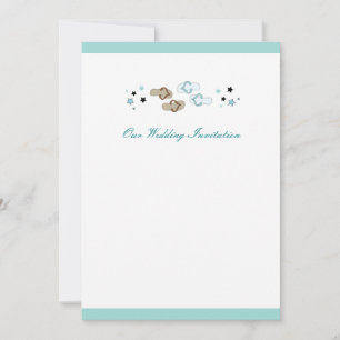 Beach Flip Flops Wedding Invitation