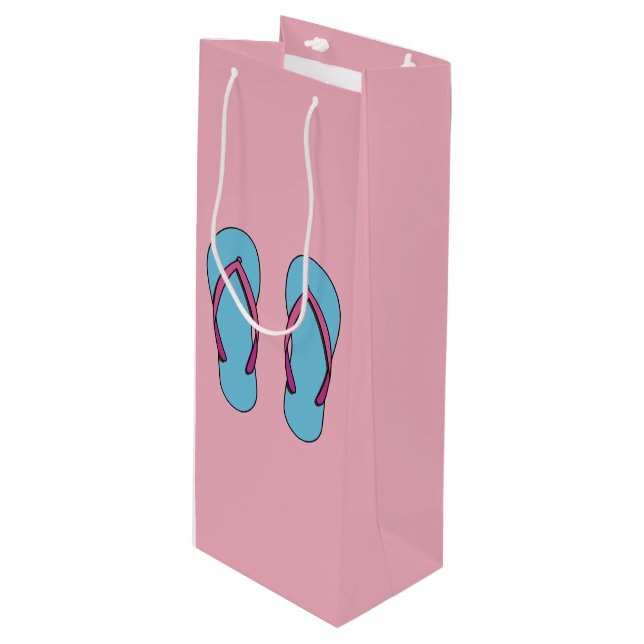 Beach Flip Flops Wine Gift Bag (Front Angled)