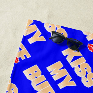 Beach Flirt's - Kiss My Buff Beach Towel