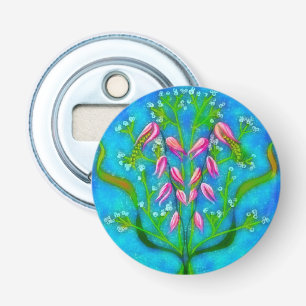 Beach Flowers Acrylic Painting Bottle Opener