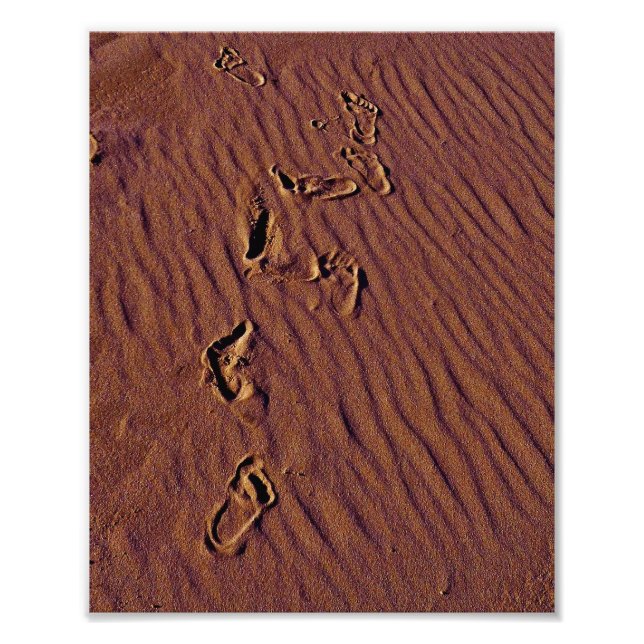 Beach Footprints Photo Print (Front)