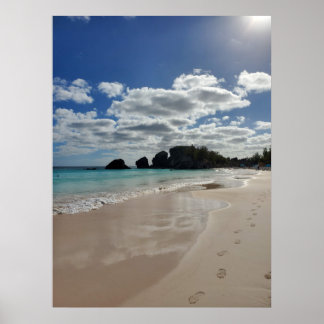 Beach Footprints Poster