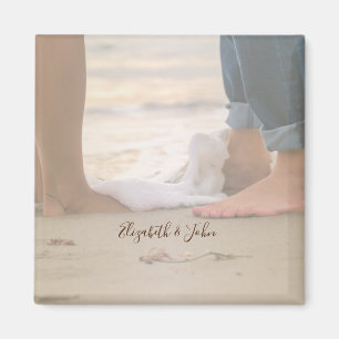 Beach,Foots,Waves  -Personalised Magnet
