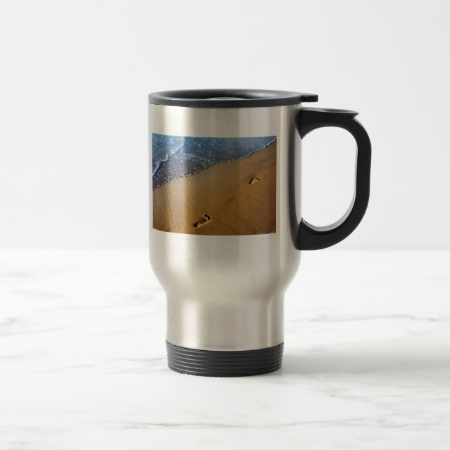 Beach Footsteps Travel Mug (Right)