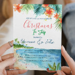 Beach Front I Christmas In July Invitation<br><div class="desc">Celebrate the festive fun of the holidays in the sunny warmth of summer with our "Christmas in July" party invitation! This beautifully designed invitation features simple, elegant lettering and a vibrant background illustration of a summer beach, creating a delightful blend of holiday spirit and seasonal vibes. The clean and sophisticated...</div>