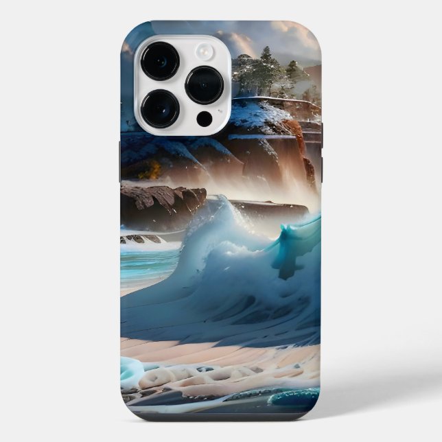 Beach Front Ocean Waves Landscape 1 iPhone Case (Back)