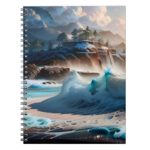 Beach Front Ocean Waves Landscape 1 Notebook