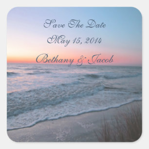 Beach Front View Envelope Seals / Stickers