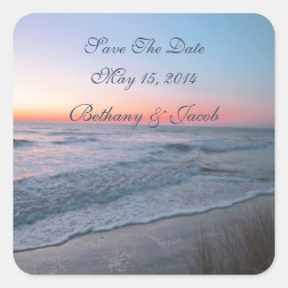 Beach Front View Envelope Seals / Stickers