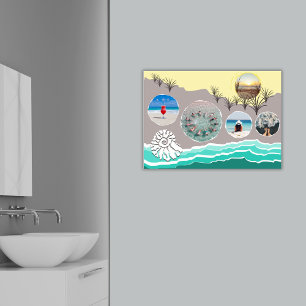 Beach Fun 5 Photo Collage  Poster