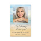 Beach Funeral Memorial Prayer Photo Card