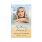 Beach Funeral Memorial Prayer Photo Card