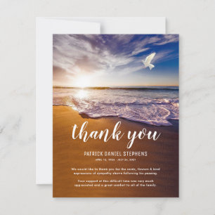 Beach Funeral Sympathy Thank You Card
